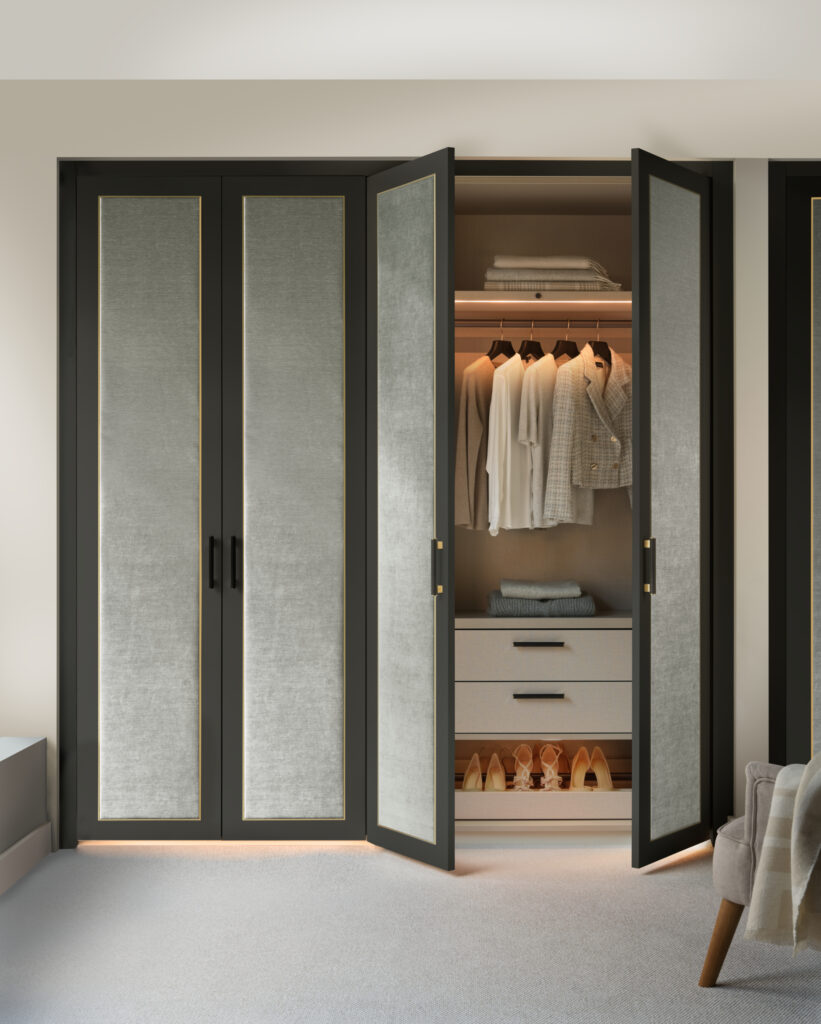 Black and grey Belgravia bespoke wardrobe
